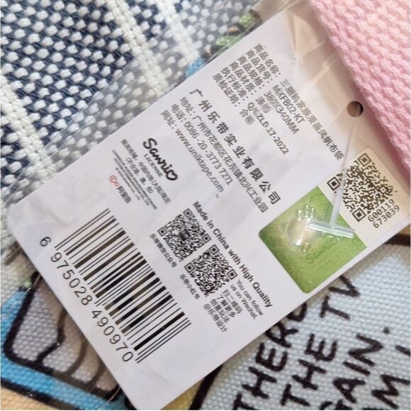 Hello kitty comic style tote bag with zipper shopping accessory on the go - Picture 9 of 9